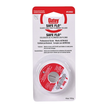 Oatey Safe-Flo Wire Solder 4Oz 53062